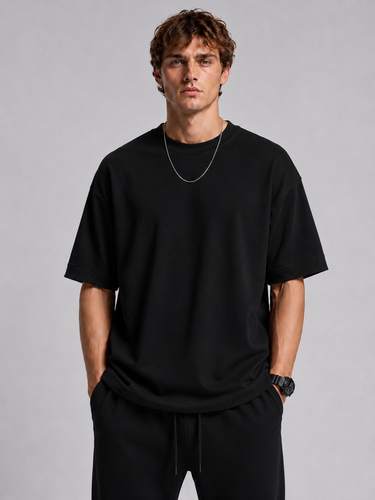تیشرت بیسیک Bershka اورجینال، پارچ گرم بالا
