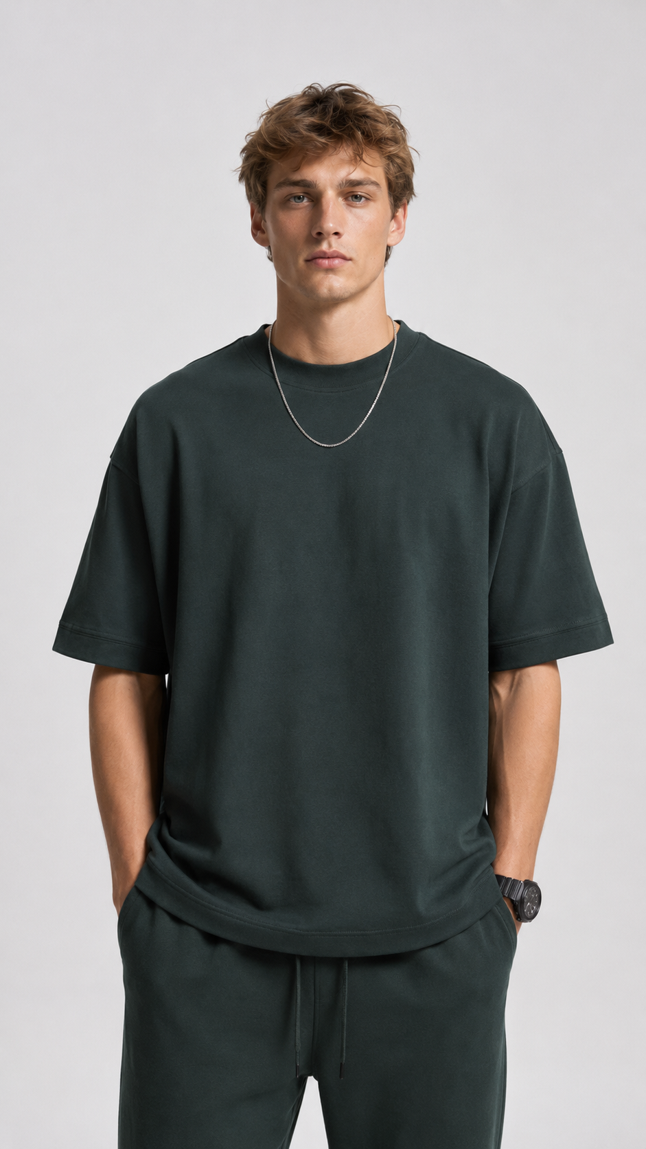 تیشرت Bershka، پارچه نخ دوپوسته گرم بالا