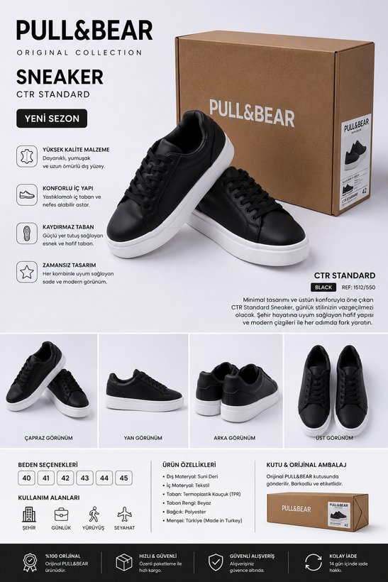 کفش کتانی ونس PULL&BEARاورجینال نرم و راحت
